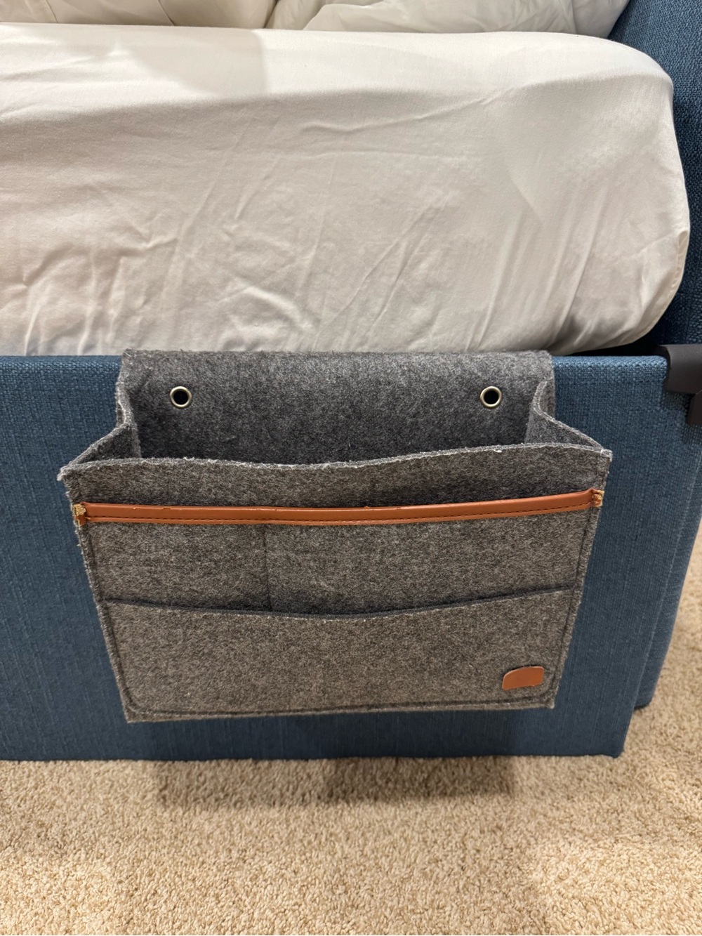 Bedside Caddy, Felt Bedside Storage Organizer, Hanging Storage Holder for Bed